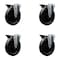 Service Caster 6'' Phenolic Wheel Swivel Bolt Hole Caster Set with Posi Lock Brakes, 4PK SCC-BH20S615-PHS-PLB-4 - alternate 1